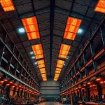 Фото по теме: Использование инфракрасных газовых излучателей для обогрева высоких цехов вместо воздушных калориферов