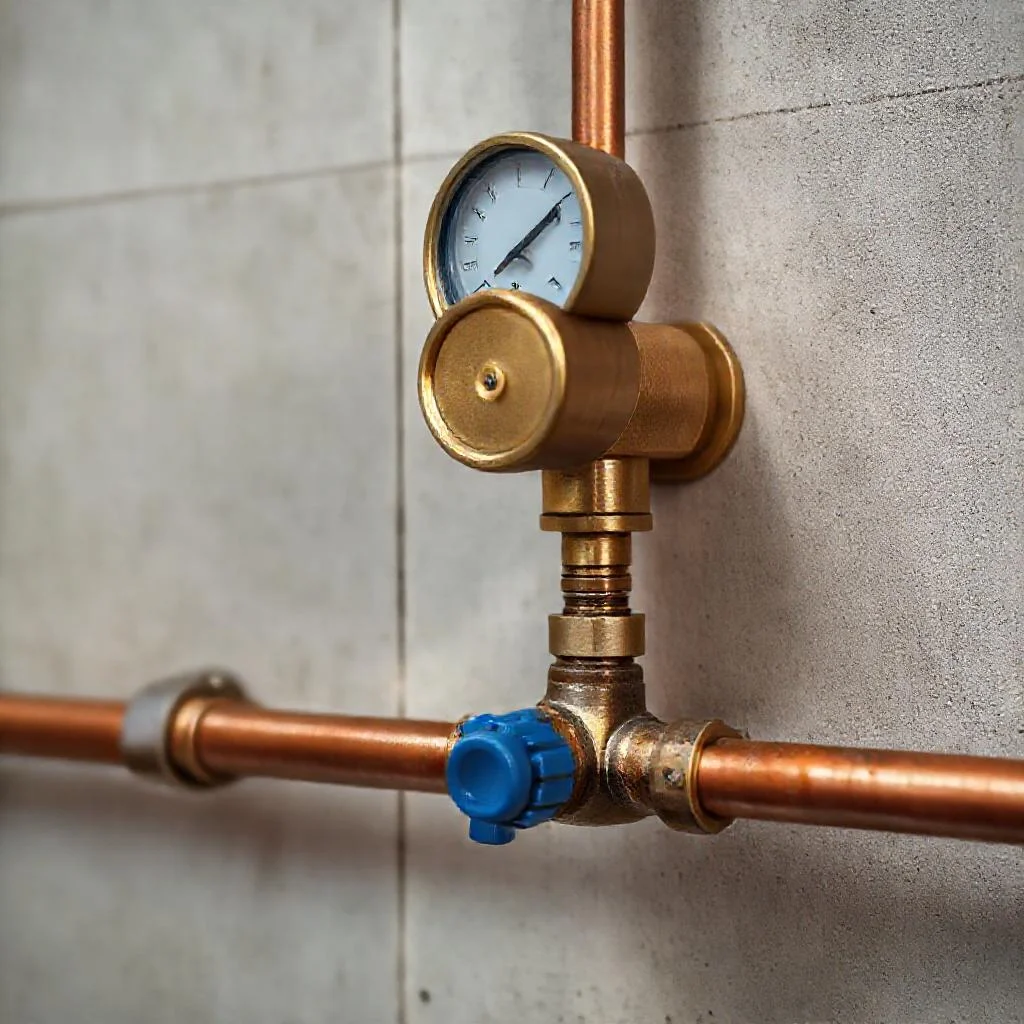 Детальное фото: Применение редуктора давления воды на линии подпитки газового котла в частном доме