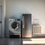 Фото по теме: Установка стиральной машины и холодильника вдали от радиаторов отопления для снижения нагрузки на компрессор
