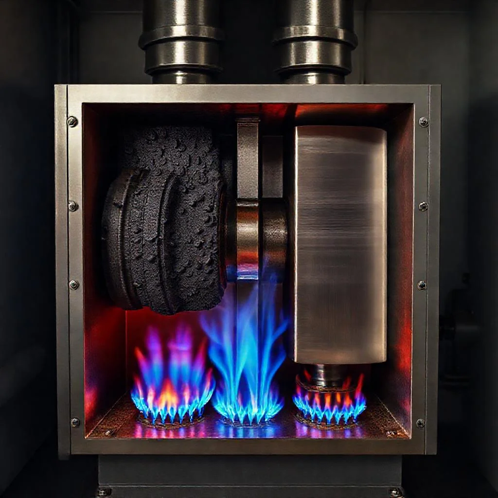 Чугунный или стальной теплообменник в напольном газовом котле: что лучше Детальное фото: Чугунный или стальной теплообменник в напольном газовом котле: что лучше
