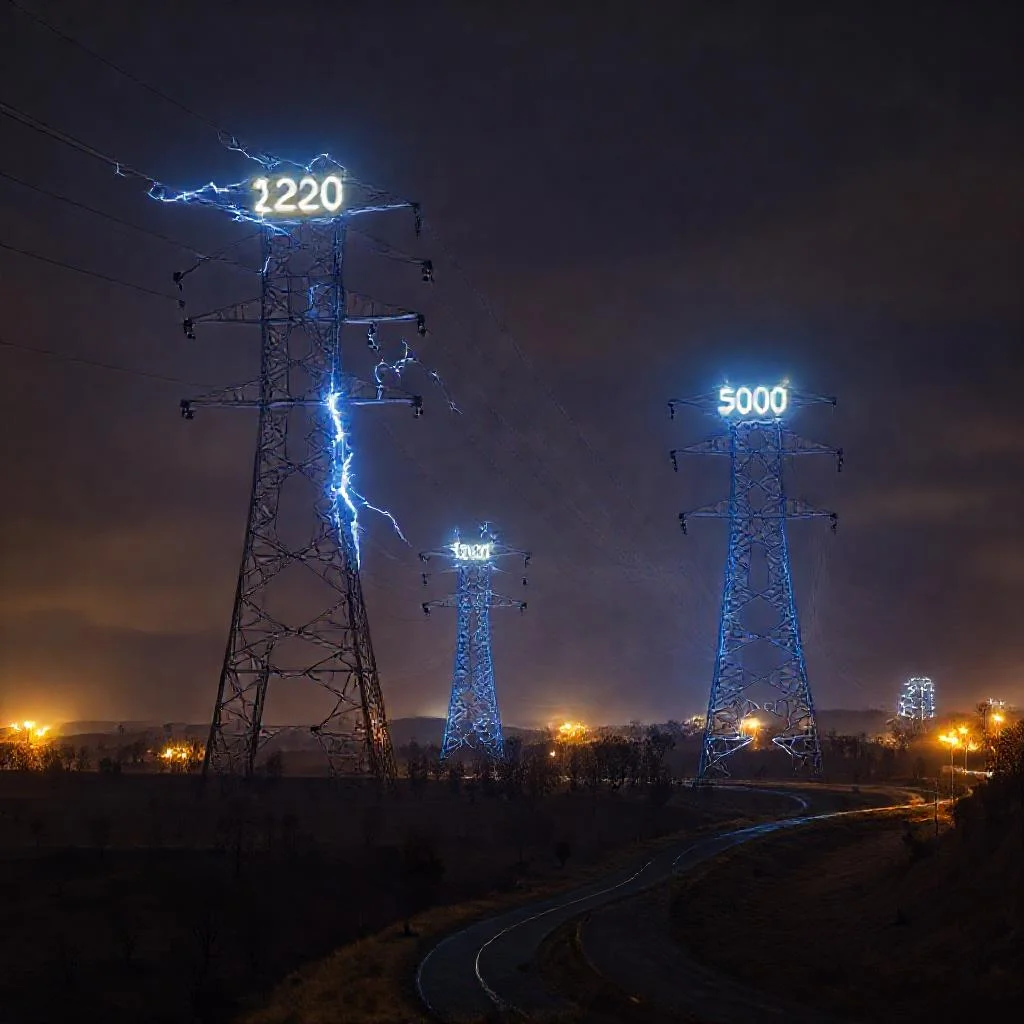Детальное фото: Почему в высоковольтных сетях используют напряжение 110, 220 и 500 кВ