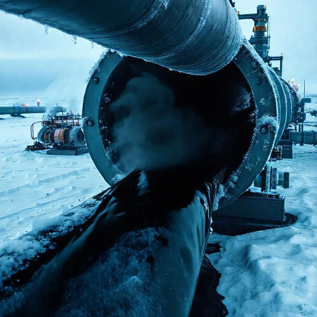 Перекачка вязкой нефти по трубам Детальное фото: Перекачка вязкой нефти по трубам