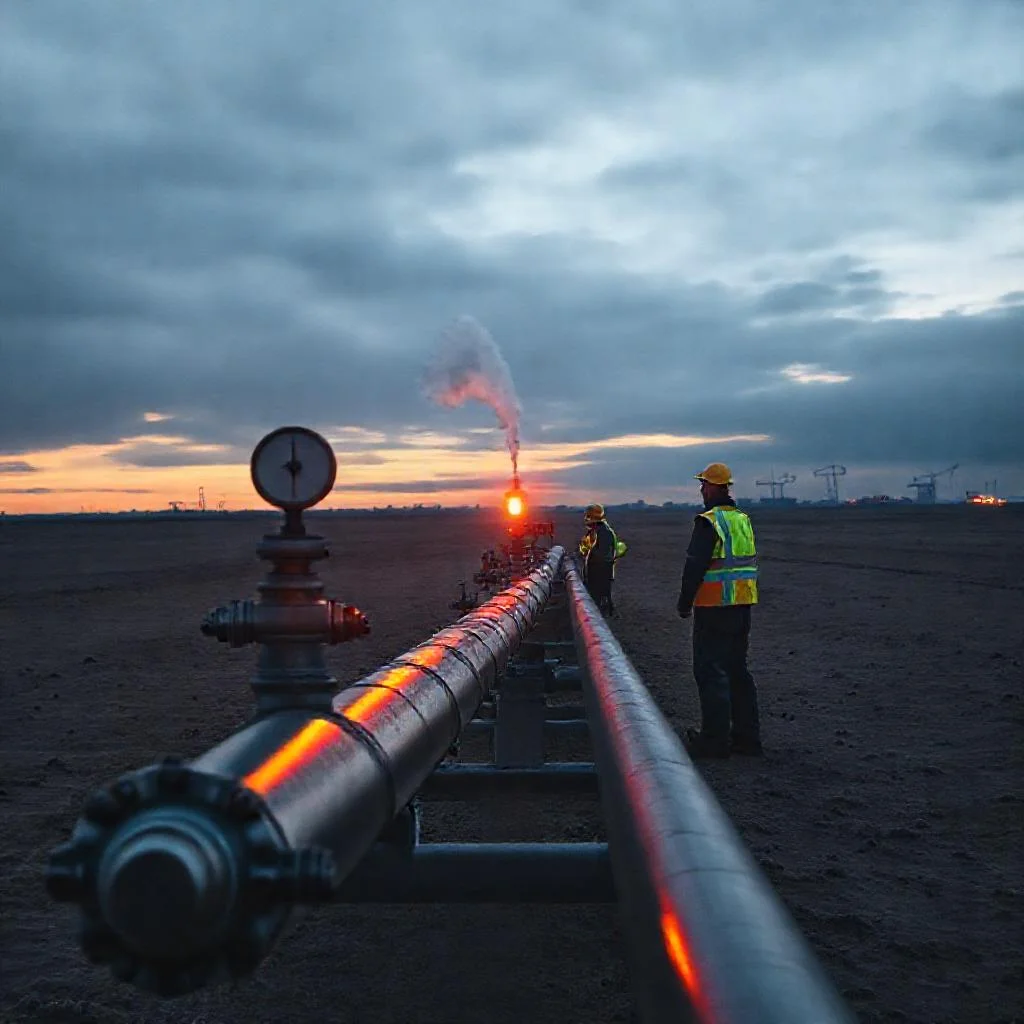 Испытания газопроводов перед запуском Детальное фото: Испытания газопроводов перед запуском
