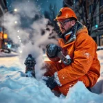 Фото по теме: Слесарь по обслуживанию тепловых сетей: устранение порывов теплотрассы в зимний период