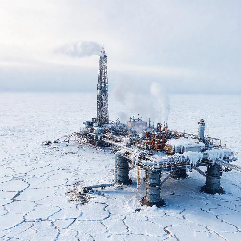 Детальное фото: Добыча газа в условиях вечной мерзлоты