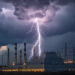 Фото по теме: Защита электростанций от ударов молнии