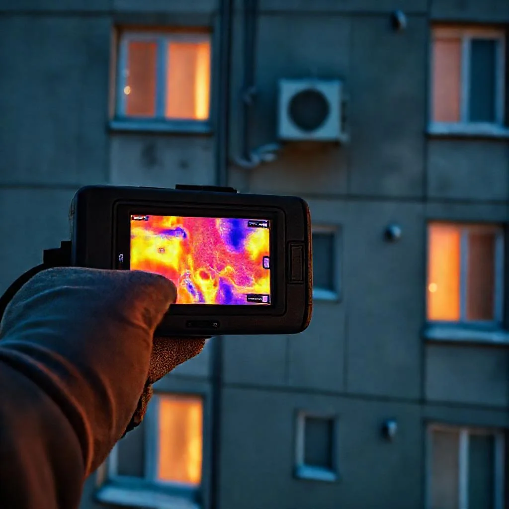 Фото по теме: Поиск скрытых мостиков холода в панельном доме с помощью промышленного тепловизора