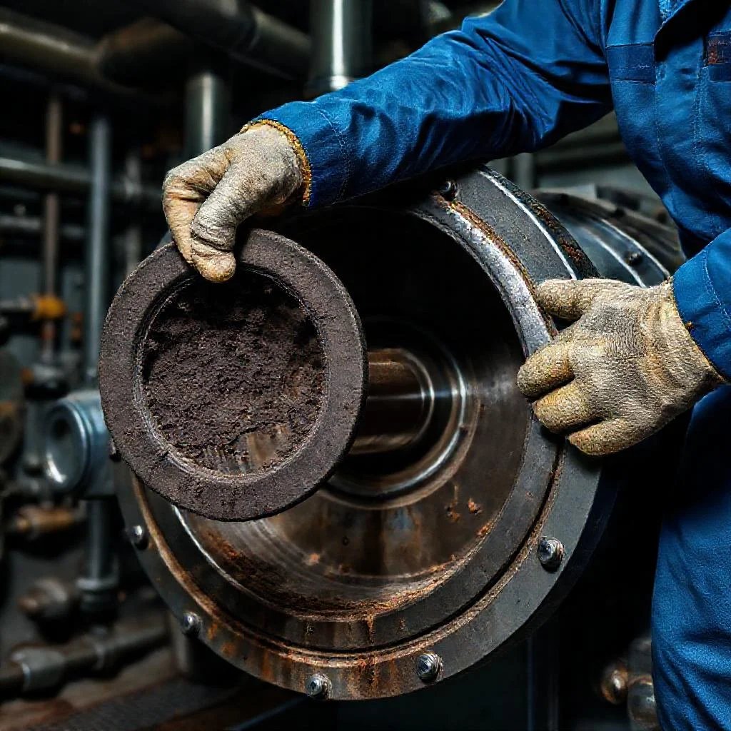 Замена торцевых графитовых уплотнений главного питательного насоса ПЭ-600 котельной Детальное фото: Замена торцевых графитовых уплотнений главного питательного насоса ПЭ-600 котельной