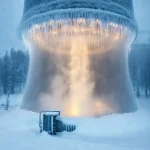 Фото по теме: Эффективная борьба с обмерзанием оросителя башенной гиперболической градирни в зимний период