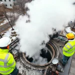 Фото по теме: Испытания тепловых сетей на максимальную температуру теплоносителя весной