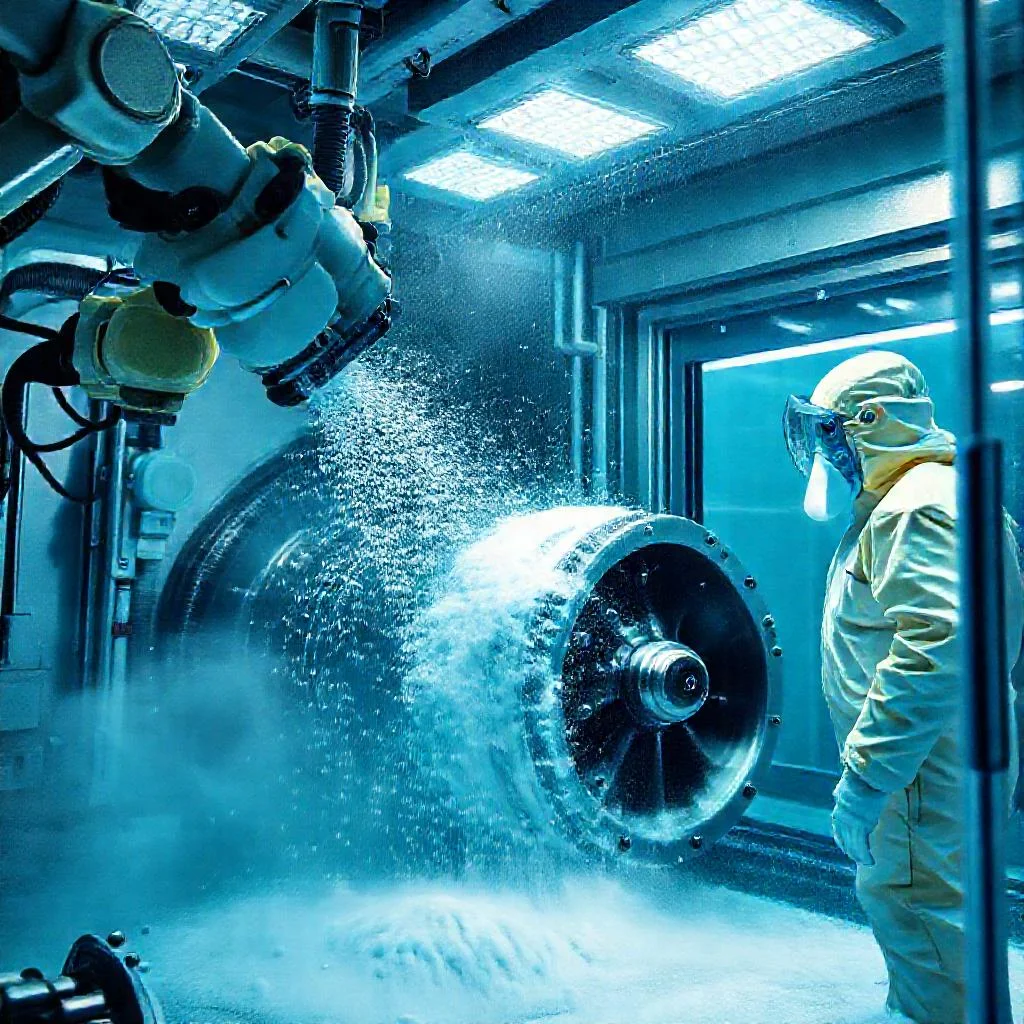 Детальное фото: Как смывают радиоактивное загрязнение с оборудования АЭС