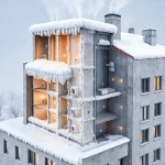 Фото по теме: Как снизить теплопотери через вентиляционные шахты панельной девятиэтажки в зимнее время